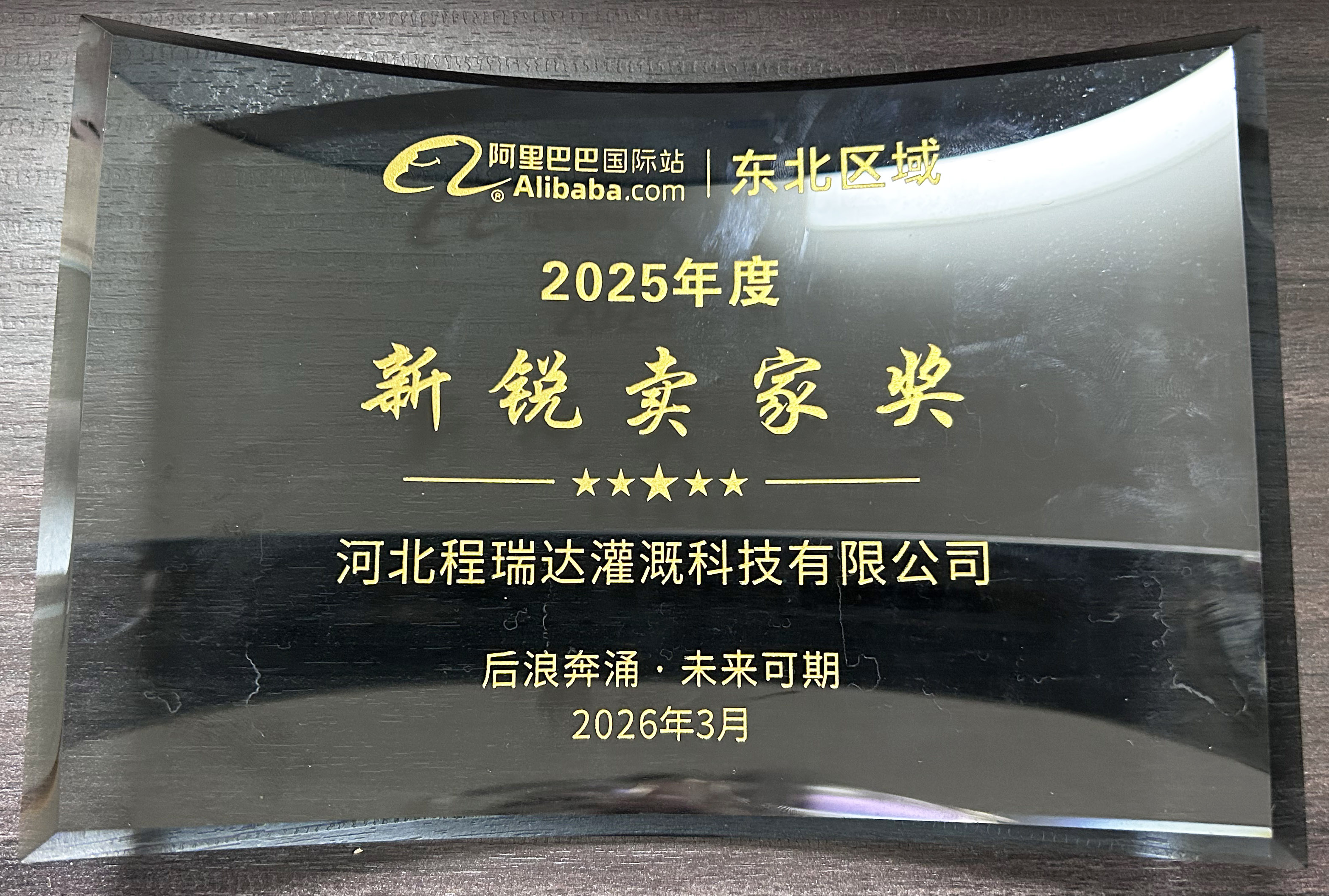 黑龙江程瑞达灌溉 | 荣获阿里国际站新锐卖家奖